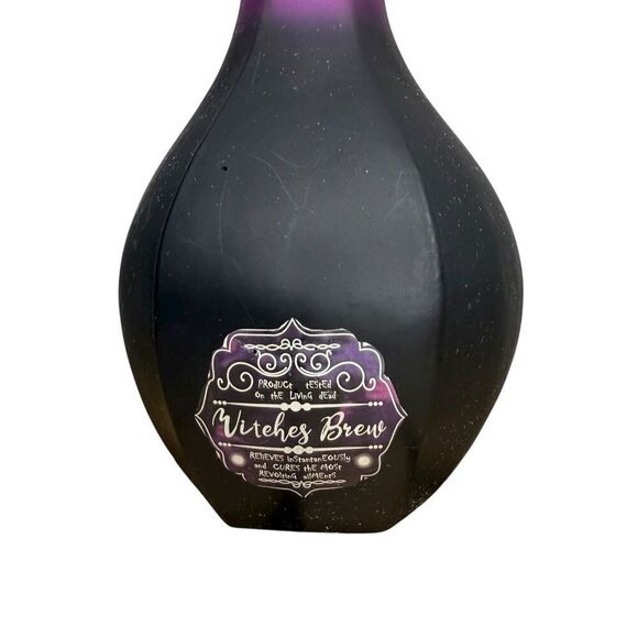 Witches Brew Purple Glass Decanter Halloween Decoration 13” - Picture 2 of 4
